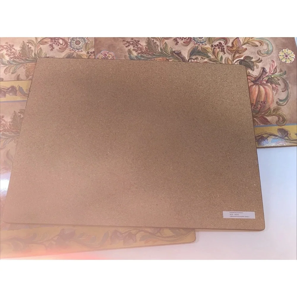 Fall Autumn Cork Placemats Set of 4 Thick Cork Place Mats for Dinning pumpkins